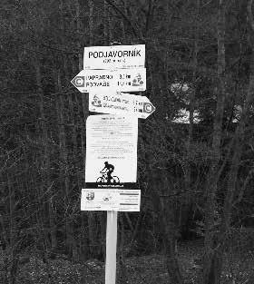 značenia na siedmich cyklotrasách.