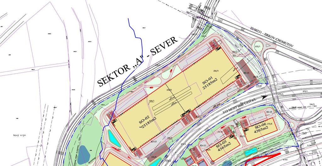 Obr.č. 2 Průmyslový park Jirkov situace areálu (zdroj: DAG spol. s r.o.) 4.1.