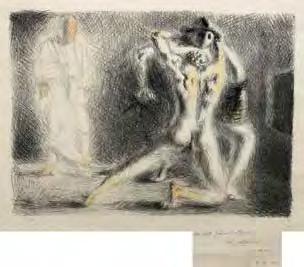 GALERIE KODL 80. AUKČNÍ DEN 11 Konvolut dvou grafických prací a jedné kresby: Pablo Picasso (1881 1973) Portrét Jeana Cocteau grafická reprodukce kresby na papíře, 1929, sign.