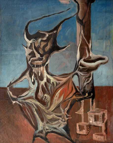 GALERIE KODL 80. AUKČNÍ DEN 47 František Janoušek (1890 1943) Bez názvu olej na plátně, kolem roku 1936 1938, nesign., 84 66,5 cm, rám, na slepém rámu autorovo č.