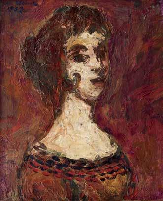 27. 5. 2018 PRAHA, ŽOFÍN 54 Jan Bauch (1898 1995) Portrét dívky olej na plátně, 1953, sign.