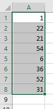 Základné matematické operácie (súčet, rozdiel, násobenie, podiel) Pr. 1 Súčet Je zadaných 8 hodnôt v bunkách A1:A8. Potrebujete poznať ich súčet bez toho, aby ste ich potrebovali uchovať v tabuľke.