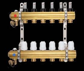 ROZDĚLOVAČE PRO OTOPNÉ SYSTÉMY RZ-S Rozdělovač s regulačními a uzavíracími ventily bez kulových kohoutů RZP-S Rozdělovač s regulačními šroubeními s průtokoměry a uzavíracími ventily bez kulových