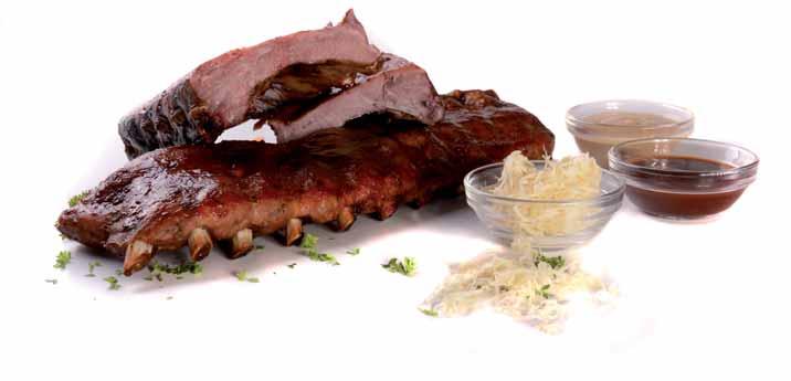 Bravčové brá Bravčové rebrá mäsité (z karé) 709006 cca 1 1,5 kg balenie obsahuje cca 10 % výpeku veľmi vysoký obsah mäsa 1 kg výrobku obsahuje 660 g mäsa a iba 340 g kostí