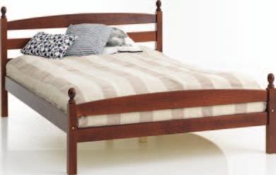 postelový rám v hnědé barvě, z pevného smrkového dřeva. Bez roštu a matrace.