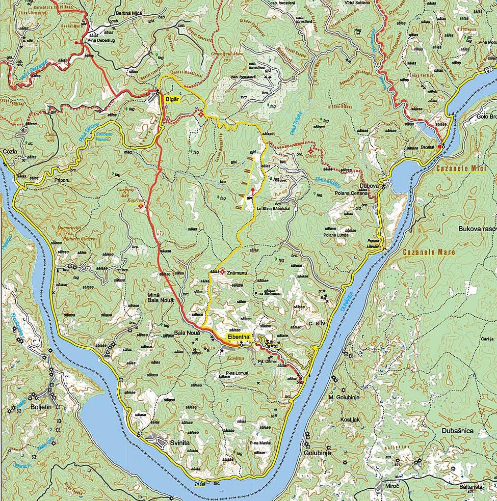 Mapa Eibenthalu a okolí Ves byla založena v roce 1827 v úzkém údolí podél potůčku Tisovice a své německé jméno dostala podle rozsáhlých porostů tisu, po kterých ale dnes již není ani památky.