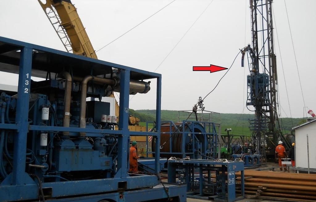 Obrázek 16: Souprava Coiled Tubing stupačka před vstupem