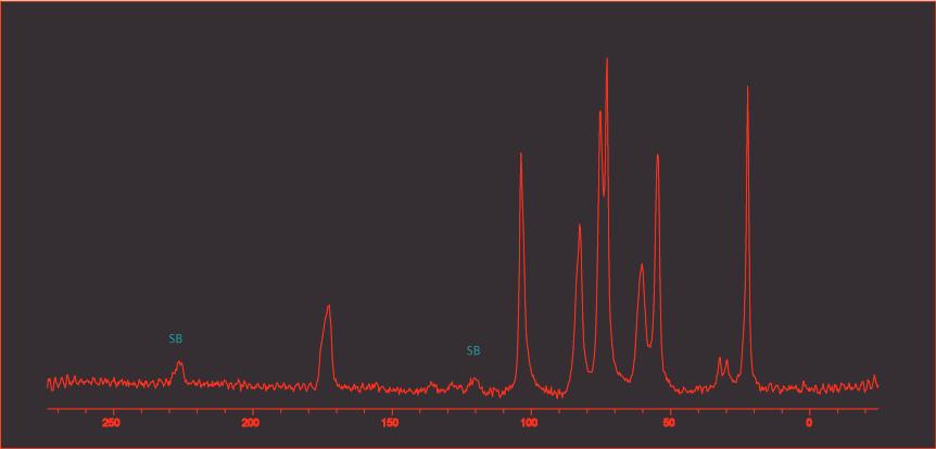 NMR pevná fáze Kromě běžně měřených roztoků možnost měřit pevnou fázi Charakterizace