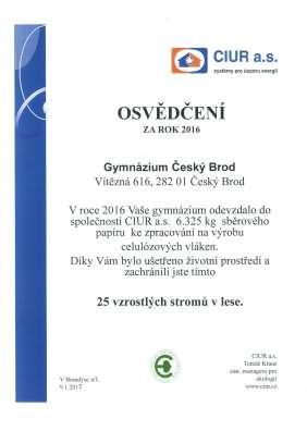 Výsledková listina školního kola ChO - D školní rok 2016-2017 Příjmení Praktická Teoretická část část Školní test Body celkem Pořadí Stein Tadeáš 68,5 30 58,5 157 1. Jelínek Jiří 68,5 30 56 154,5 2.