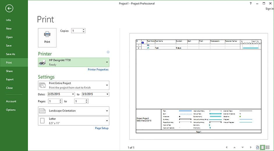 2. Klikněte na položku Page Setup (Vzhled stránky) a zvolte požadovanou