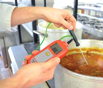 kateringové Teplomer Food Check s pevne pripojenou sondou Vhodný pre použitie v zmysle HACCP Rozsah : -49.9 to 299.