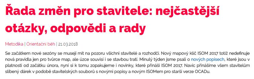 Popisy kontrol a stavba