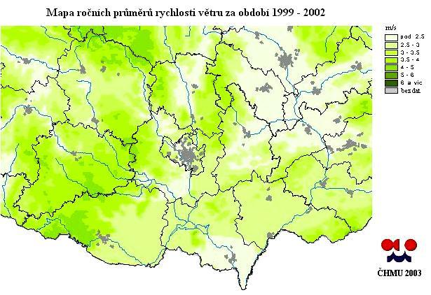 Větrné podmínky v