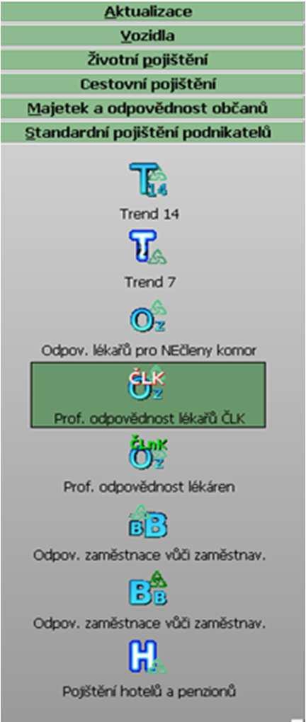 OZ 8 pro členy ČLK Jedná se o produkt určený pouze pro členy ČLK k zajištění především škod způsobených při poskytování zdravotních služeb za velmi výhodných podmínek a rozsahů.