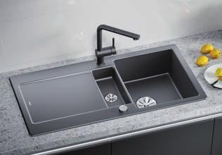BLANCO IDENTO 6 S Keramika PuraPlus Drez s osobnosťou čisté línie pre aktuálne trendy kuchýň mimoriadne plochý okraj a úzke rádiusy jasne definované funkčné oblasti okúzľujúci celkový dizajn drezu