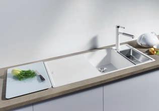 BLANCO AXIA III 6 S SILGRANIT PuraDur Jedinečne ergonomický plynulá, ergonomická práca pozdĺž celého drezu dizajn vyznačujúci sa čistými líniami a obzvlášť úzkym, plochým okrajom úzke rádiusy pre
