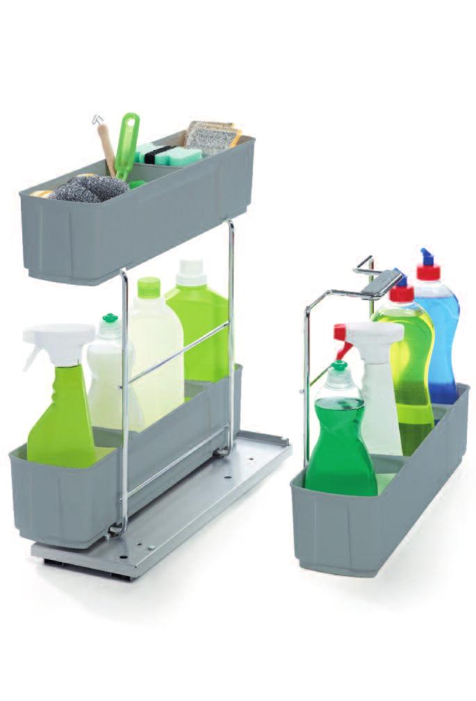 Spodní Skříňky cleaningagent Všechny plastové prvky lze vyjmout a umýt.