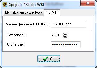 9), klikněte na tlačítko Konfigurace. Otevře se okno, kde v tabulce TCP/IP (viz. obr.