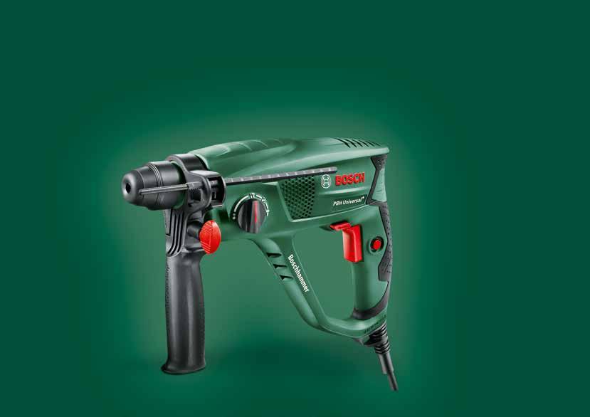 PBH Universal + Vŕtacie kladivo SDS-plus Chisel Function Pneumatic Hammer Vŕtacie kladivá Na beznástrojovú výmenu vrtákov/sekáčov a vysokoefektívny prenos sily zo stroja na vrták SDS-plus Compact