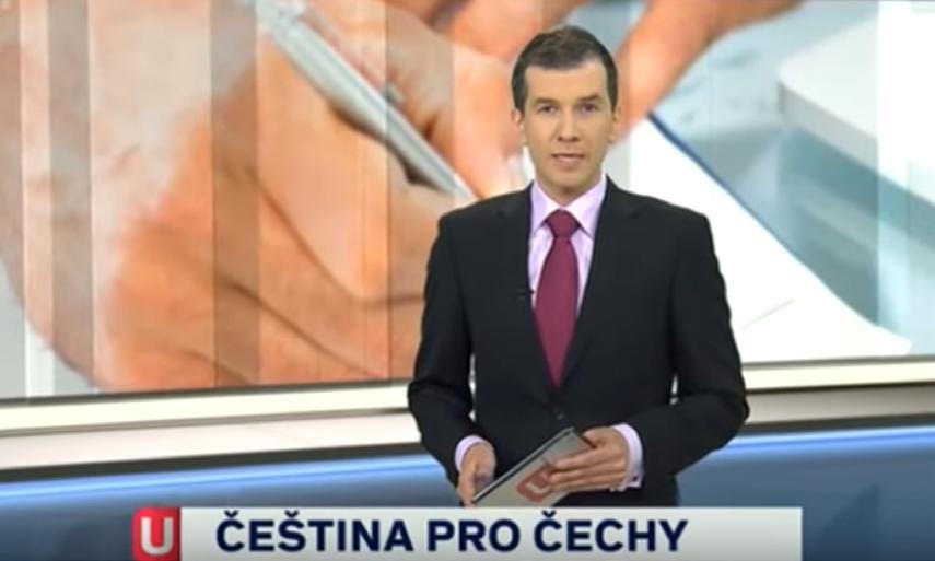 Reportáž České televize o češtině pro Čechy a kurzu pravopisu Reportáž můžete