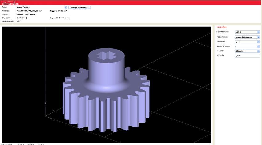 PROCES TVORBY PROTOTYPU K tiskárně patří dva softwary. Prvním z nich je systém Catalyst. Tento program načte počítačový model uložený ve formátu STL (Obr. 3.