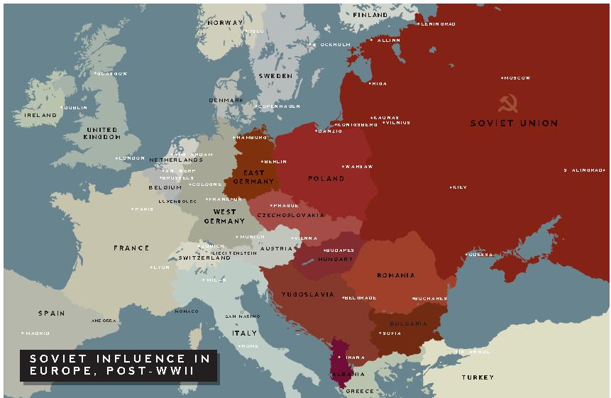 - dekartelizace zrušení zbrojovek - Německo a Berlín rozděleny do 4 okupačních zón (i Rakousko) - nová hranice mezi Německem a