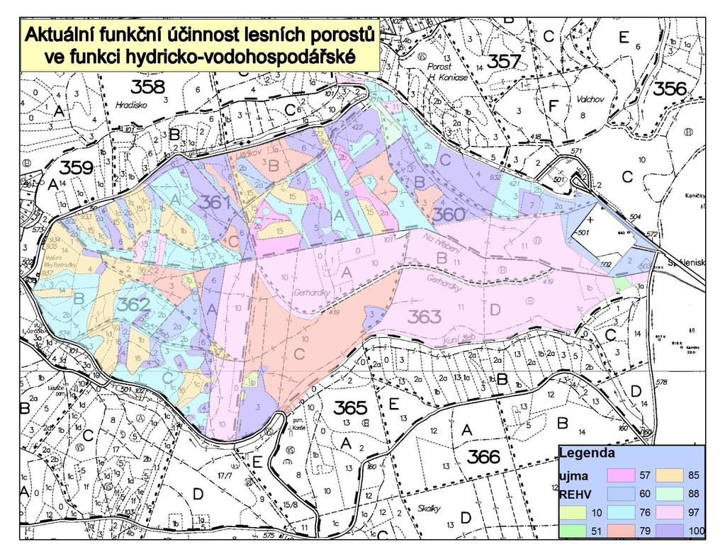 povodí (hodnotové stupně) Obr.