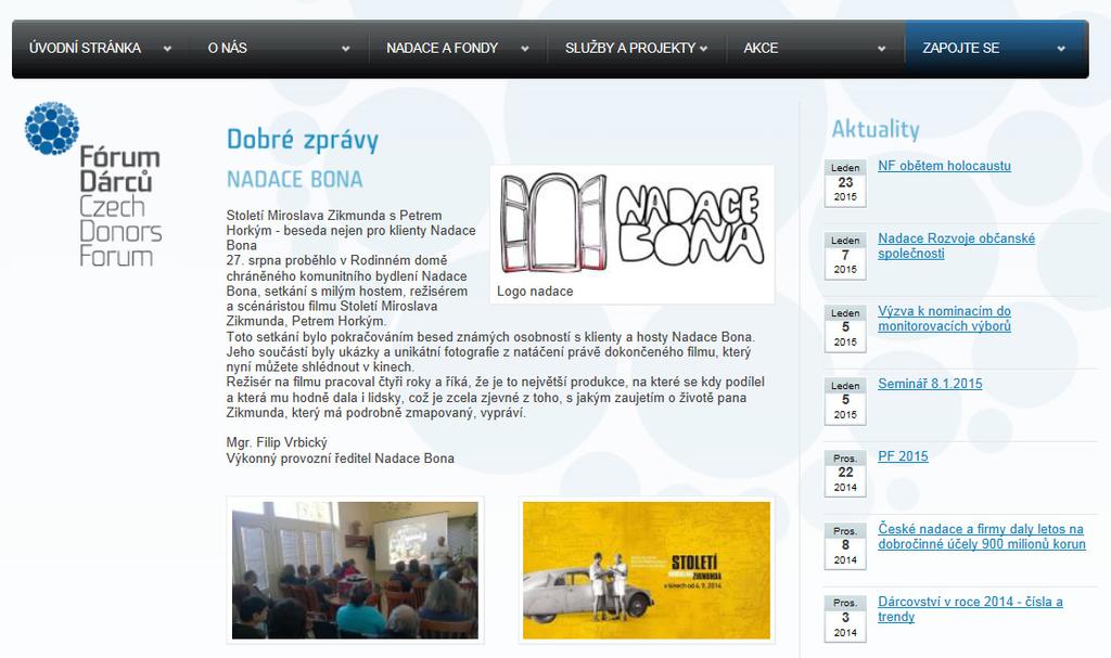 V Galerii U lékárníka v PNB byla presentována výstava 20 let Nadace Bona.