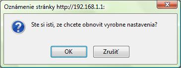 Krok 5- stlačte tlačidlo OK 7/9 Po uplynutí 2 minút opätovne označte adresný riadok a stlačte tlačidlo