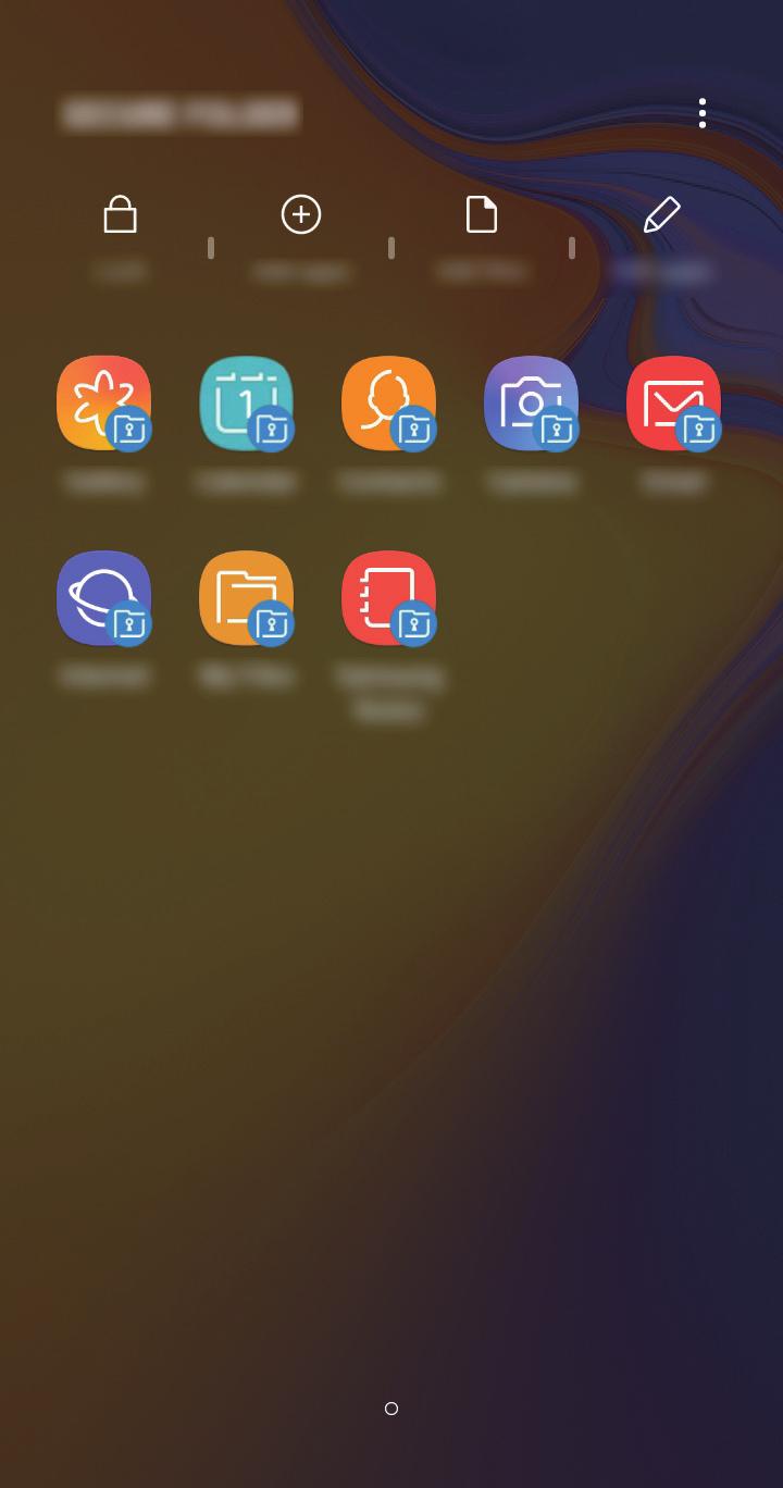 Nastavení Zabezpečená složka Zabezpečená složka chrání váš soukromý obsah a aplikace, jako jsou fotografie a kontakty, před ostatními.