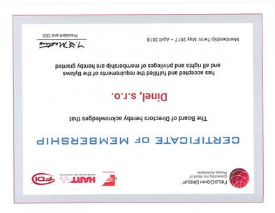 2002 Náš systém jakosti byl shledán způsobilým dle směrnice 94/9/EC pro nevýbušná zařízení (ATEX). 2003 Nová řada napájecích jednotek DSU, PSU, LCU, TDU, nové typy ultrazvukových hladinoměrů ULM.