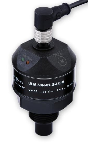 Kontinuální hladinoměry ULM 70 10 Rozsah měření od 0,4 m do 10 m, celoplastový zářič, procesní připojení šroubením G 2 ¼.