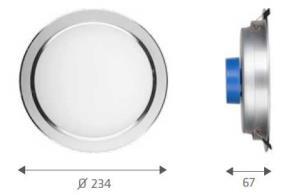 C3 Vestavné svítidlo Ø 234 x 67 mm Vestavné svítidlo