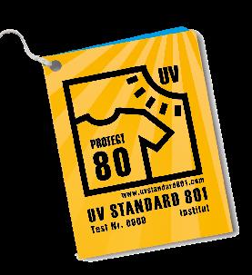 UV STANDARD 801 Ochranný faktor textílie proti UV žiareniu pri používaní UPF > 80 Suchý textil Vlhký textil z polyamidu / elastanu za podmienok používania UPF 29 UPF 25 UPF 27 UPF 28 UPF 23 UPF 26 8