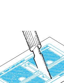 Samolepící díly oddìlujte od rámeèku na podkladovém papíøe. Po oddìlení je sejmìte z krycího papíru. 3. Do not touch the adhesive areas of the etched components. 3. Nesahejte na èásti dílù, na kterých je naneseno lepidlo.
