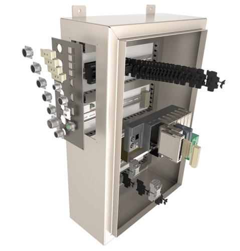 ...názorný příklad Rozvodná skříň GLSV - vykreslení v rozloženém pohledu v SOLIDWORKS Electrical Společnost GLSV, Inc.