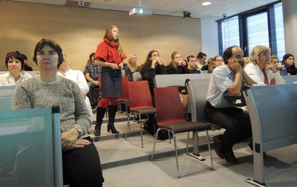 Bc. Eliška Roháčková prezentuje své zkušenosti ze studentské stáže ve firmě Biocont Laboratory První projektový workshop zhodnocení Plánovaný počet účastníků za oba dva dny byl asi 60 osob.