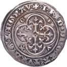 Praha, Národní muzeum. Na rozdíl od klesající ryzosti mince zůstalo ikonografické zobrazení pražského groše od svého zavedení v červenci roku 1300 nezměněno.