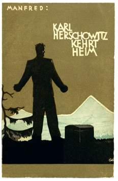 Trennung und Neubeginn Politische Netzwerke und Widerstand 4 5 Rozdělení a nový začátek Politické sítě a hnutí odporu 4 Der von Georg Hans Trapp gestaltete Umschlag des Romans Karl Herschowitz kehrt