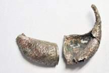 A 90 91 V urně poškozené pluhem u Niedergoseln v severním Sasku se ukrývaly vedle železného nože a skleněných korálků také bronzové kruhové části ozdoby hlavy podle byzantského vzoru.