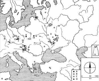 Neugier Auf ein Neues 6 8 7 Zvědavost Terra nova 6 Verbreitung ausgewählter byzantinischer Schmuckteile im slawischen Siedlungsbereich.