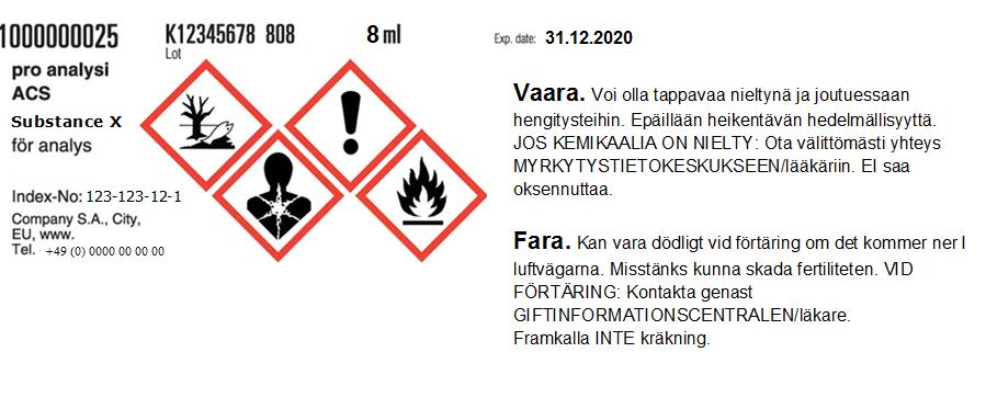 69 Pokyny pro označování a balení standardní věty o nebezpečnosti a pokyny pro bezpečné zacházení týkající se těchto tříd a kategorií nebezpečnosti jsou zachovány.