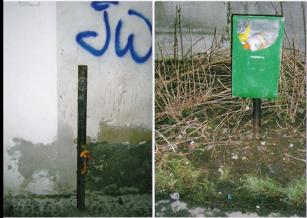 Stav nkterých koš v Hranicích Vandalové koše asto