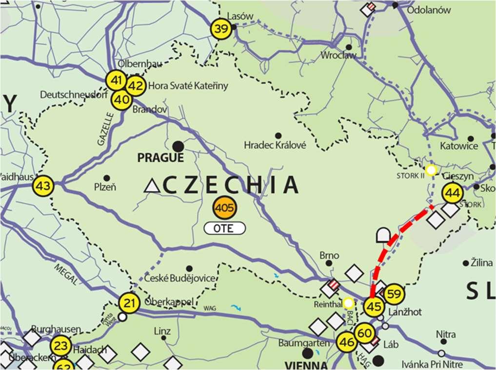 Název projektu: Projekt Moravia Kód projektu: DZ-3-002 Stav projektu: non-fid ENTSOG kód: N/A Předpokládaný rok zprovoznění: 2022 Kategorie projektu: Zvýšení výstupní kapacity do domácí zóny Popis