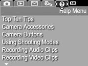 Chcete-li zobrazit nabídku Setup (Nastavení), p ejd te nejd íve do nabídky Capture (Záznam), Playback (P ehrávání) nebo HP Instant Share a poté pomocí tlačítek p ejd te na kartu nabídky Setup