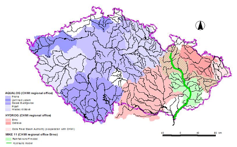 NÁSTROJE Modelové hydrologické předpovědi Na předpovědních hydrologických pracovištích ČHMÚ jsou v současné době využívají v každodenním provozu dva