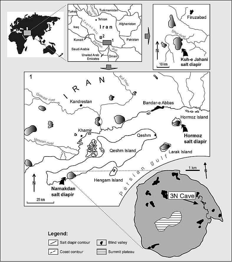 Nejdelší solné jeskyn: 1. místo: Jeskyn 3N 6 580 m 2. místo: Malham Cave 5 685 m Mt.