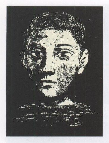 Hlava chlapce, 1945 Oboje nakreslil Pablo Picasso.