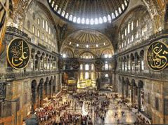 den Prohlídka starobylého centra ISTANBULU, brány orientu rozložené na dvou kontinentech: mešita Hagia Sofia a úchvatná Modrá Mešita symbol Istanbulu se 6 minarety; palác Topkapi až do roku 1839