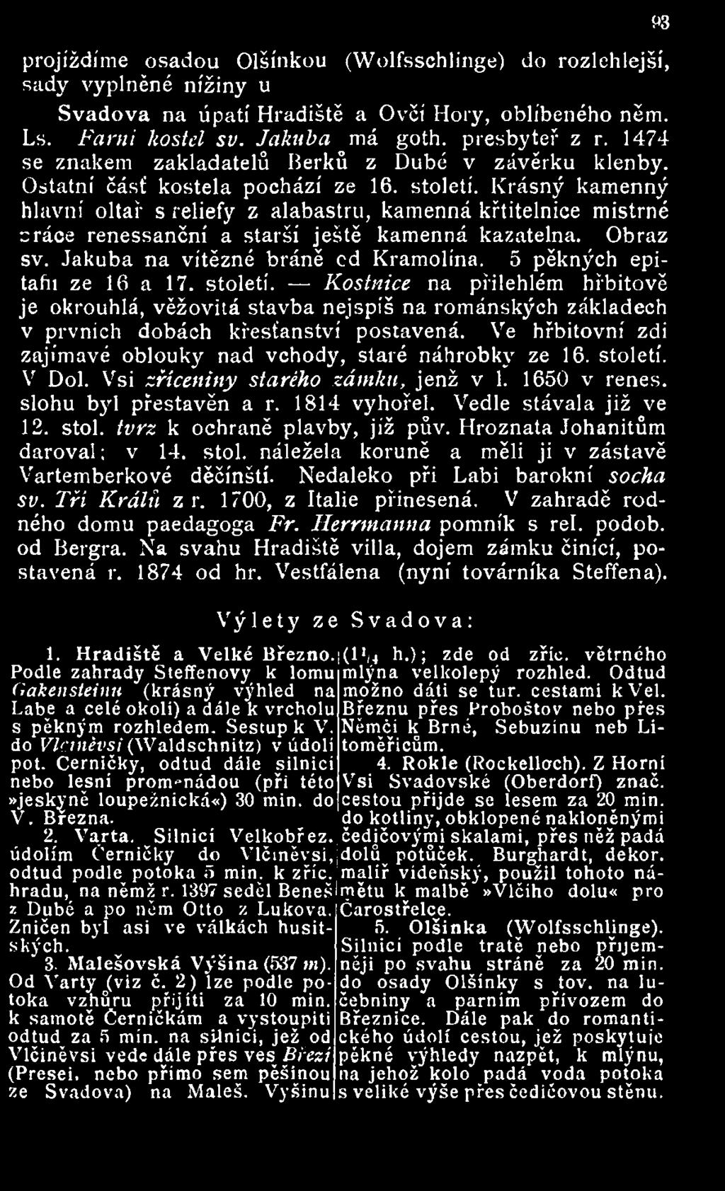Krásný kamenný hlavní oltář s reliefy z alabastru, kamenná křtitelnice mistrné cráce renessanční a starší ještě kamenná kazatelna. Obraz sv. Jakuba na vítězné bráně cd Kramolína.